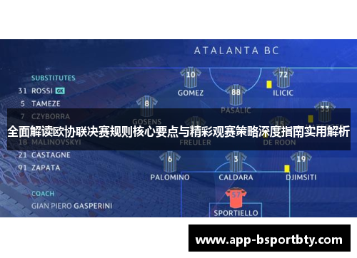 全面解读欧协联决赛规则核心要点与精彩观赛策略深度指南实用解析