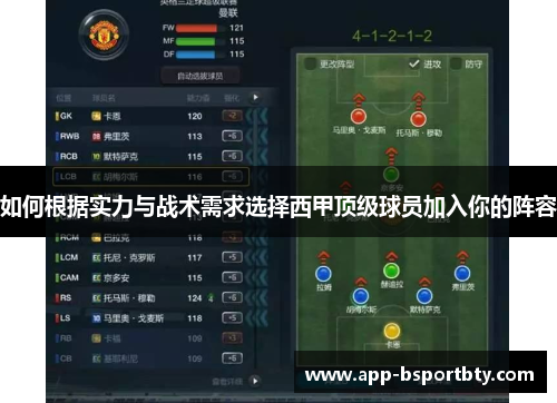 如何根据实力与战术需求选择西甲顶级球员加入你的阵容